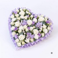 Pastel Heart   Lilac and White